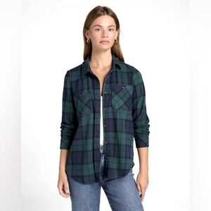 Thread & Supply Black Watch Tartan Thick Flannel Shirt. Size M